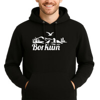 Unisex Hoodie Borkum Strandmotiv Größe S-3XL