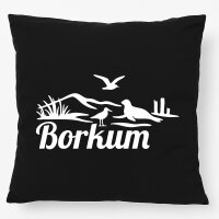 Kissen Borkum Strandmotiv 40x40cm