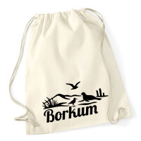 Turnbeutel Borkum Strandmotiv 12 Liter