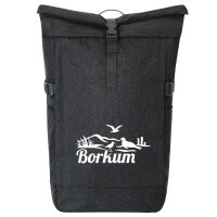 Kurierrucksack Borkum Strandmotiv 30-44 Liter Black Melange