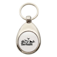 Schlüsselanhänger Borkum Strandmotiv