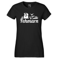 Damen T-Shirt Fehmarn Strandmotiv Größe XS-XXL