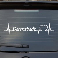 Darmstadt Herzschlag Puls Stadt Liebe Auto Aufkleber...