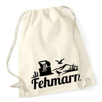 Turnbeutel Fehmarn Strandmotiv 12 Liter
