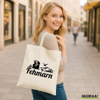 Jutebeutel Fehmarn Strandmotiv 10 Liter