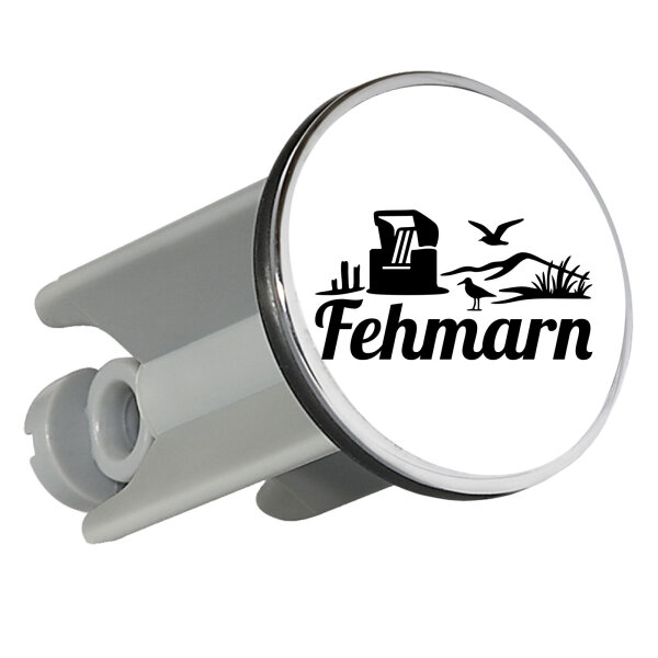 Waschbeckenstöpsel Fehmarn Strandmotiv 4cm Abflussstopfen