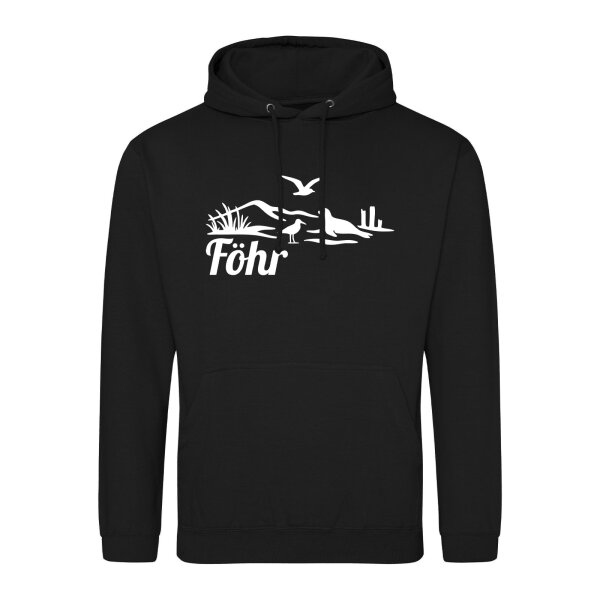 Unisex Hoodie Föhr Strandmotiv Größe S-3XL
