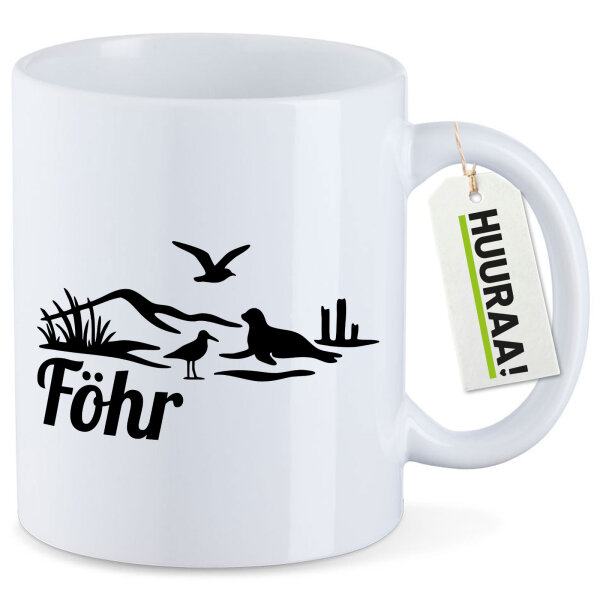 Kaffeetasse Föhr Strandmotiv 330ml
