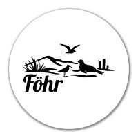 Aufkleber Föhr Strandmotiv 10cm Sticker
