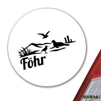 Aufkleber Föhr Strandmotiv 10cm Sticker