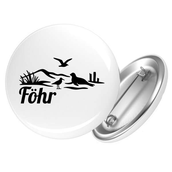 Button Föhr Strandmotiv