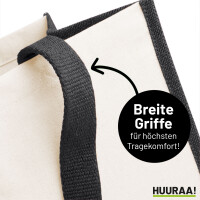 Jutetasche Hiddensee Strandmotiv 21 Liter Black