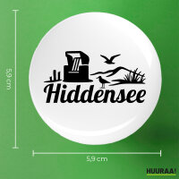 Ansteckbutton Hiddensee Strandmotiv Größe 59mm