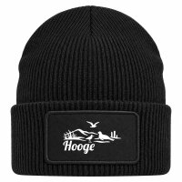Beanie mit Patch Hooge Strandmotiv Black