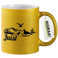 Glitzertasse Juist Strandmotiv 330ml
