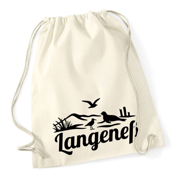 Turnbeutel Langeneß Strandmotiv 12 Liter