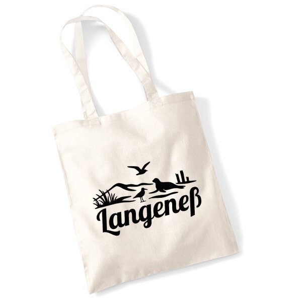 Jutebeutel Langeneß Strandmotiv 10 Liter