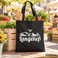 Jutebeutel Langene&szlig; Strandmotiv 10 Liter
