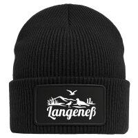 Beanie Langeneß Strandmotiv Black Mütze