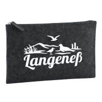 Kulturbeutel Langeneß Strandmotiv 1 Liter Filz...