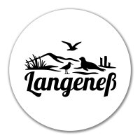 Aufkleber Langeneß Strandmotiv 10cm Sticker