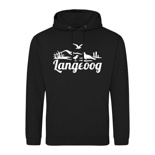 Unisex Hoodie Langeoog Strandmotiv Größe S-3XL