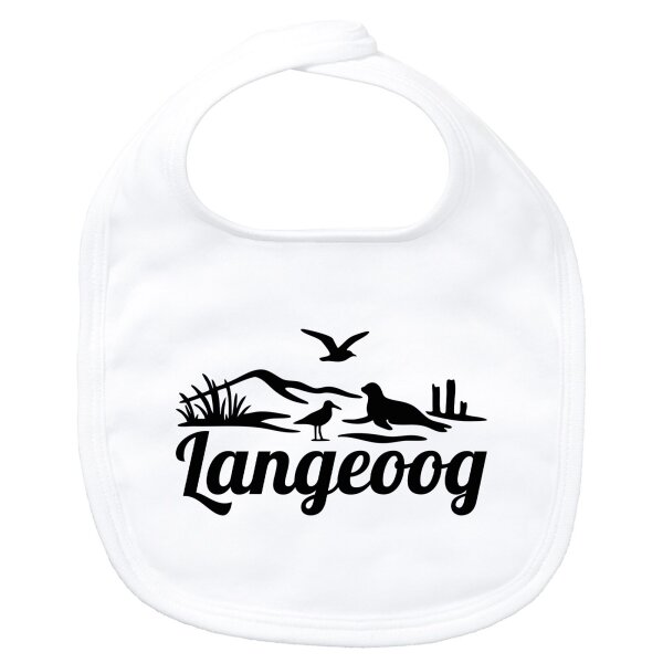 Baby Lätzchen Langeoog Strandmotiv