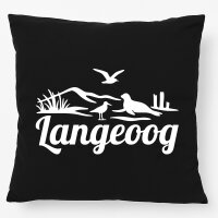 Kissen Langeoog Strandmotiv 40x40cm