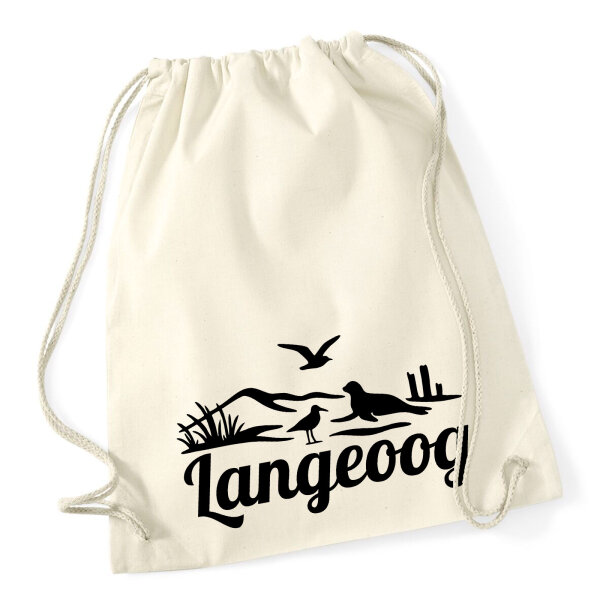 Turnbeutel Langeoog Strandmotiv 12 Liter