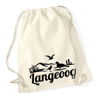 Turnbeutel Langeoog Strandmotiv 12 Liter
