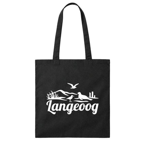 Jutebeutel Langeoog Strandmotiv 10 Liter