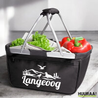 Einkaufskorb faltbar Langeoog Strandmotiv 20 Liter...