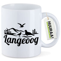 Kaffeetasse Langeoog Strandmotiv 330ml