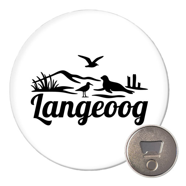 Magnet Langeoog Strandmotiv 59mm Kühlschrankmagnet Flaschenöffner