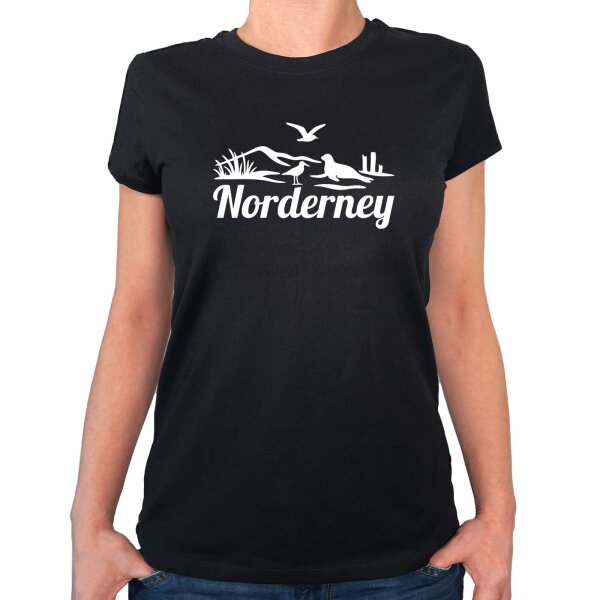 Damen T-Shirt Norderney Strandmotiv Größe XS-XXL