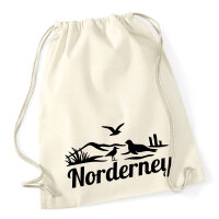 Turnbeutel Norderney Strandmotiv 12 Liter