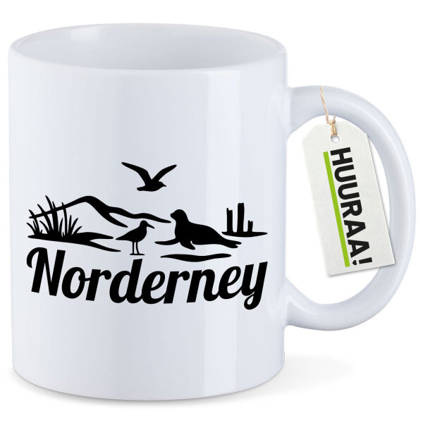 Kaffeetasse Norderney Strandmotiv 330ml