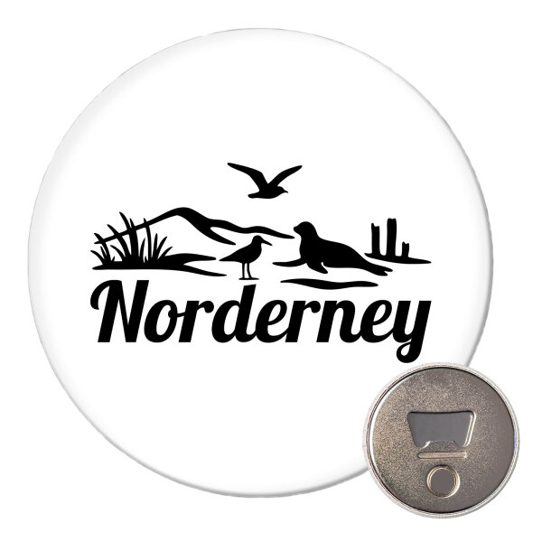 Magnet Norderney Strandmotiv 59mm Kühlschrankmagnet Flaschenöffner