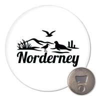 Magnet Norderney Strandmotiv 59mm K&uuml;hlschrankmagnet