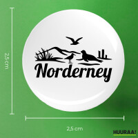 Button Norderney Strandmotiv Größe 25mm