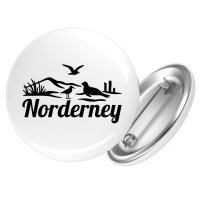 Ansteckbutton Norderney Strandmotiv Größe 59mm