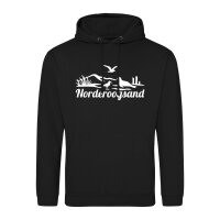 Unisex Hoodie Norderoogsand Strandmotiv Größe...