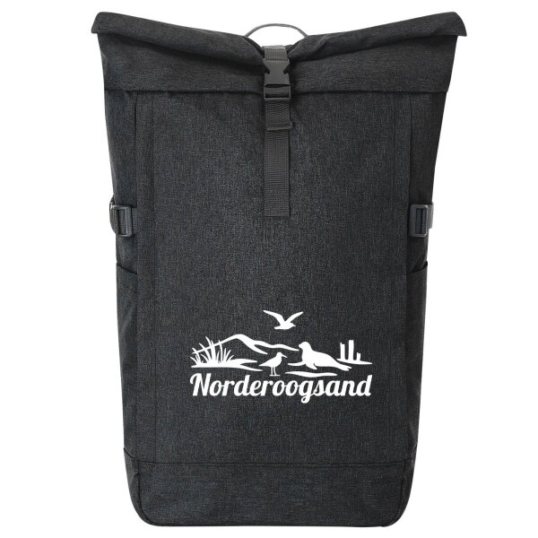Kurierrucksack Norderoogsand Strandmotiv 30-44 Liter Black Melange