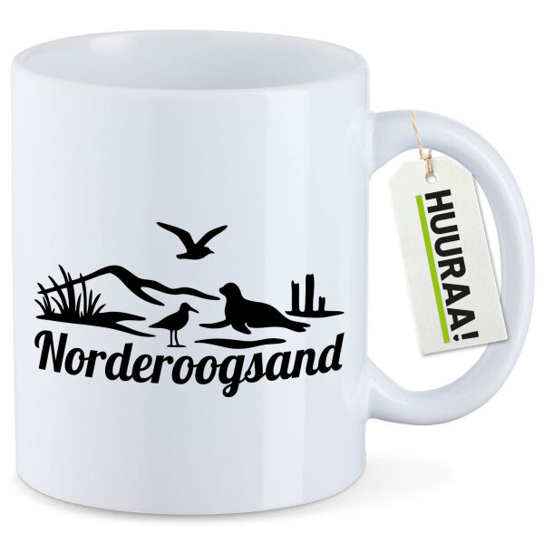 Kaffeetasse Norderoogsand Strandmotiv 330ml