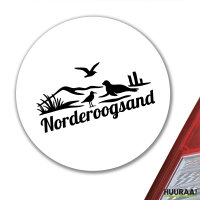 Aufkleber Norderoogsand Strandmotiv 10cm Sticker