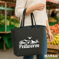 Filzshopper Pellworm Strandmotiv 22 Liter Filztasche