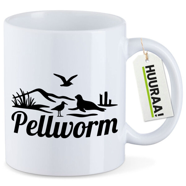 Kaffeetasse Pellworm Strandmotiv 330ml
