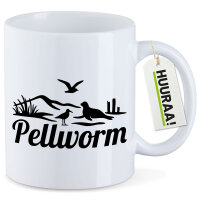 Kaffeetasse Pellworm Strandmotiv 330ml