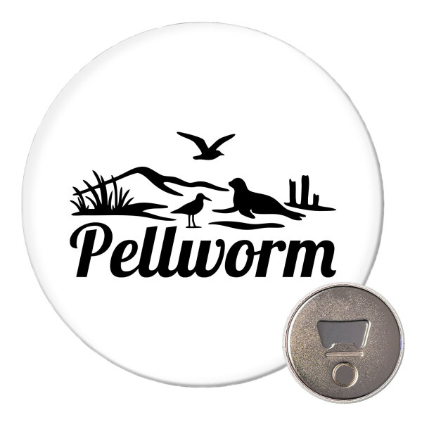 Magnet Pellworm Strandmotiv 59mm Kühlschrankmagnet Flaschenöffner