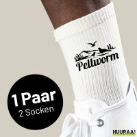 Socken Pellworm Strandmotiv Größe 37/46 White Motiv Tennissocken